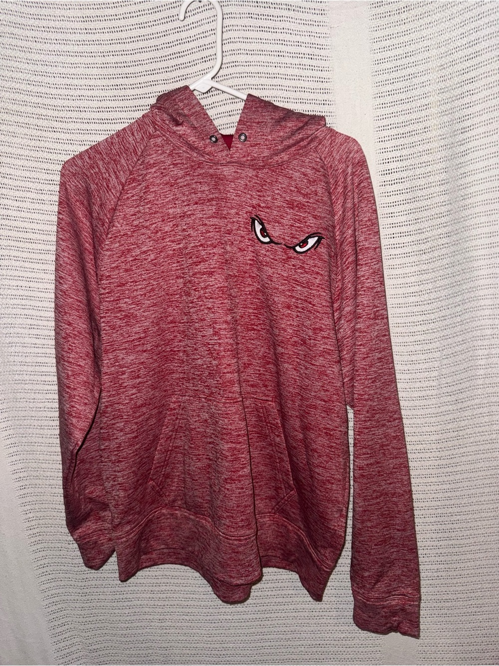 Sport-Tek Men's Red Marled Hoodie with Eye Graphic